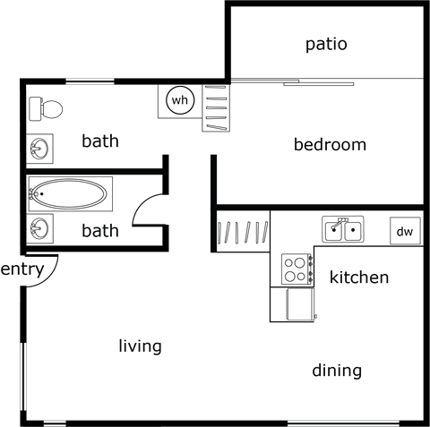 floor plan photo of the paramount apartments va